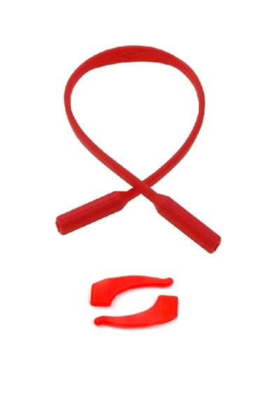 Optic Master Silicone Anti-Slip Ear Lock and Children's Glasses Strap / Cord Red