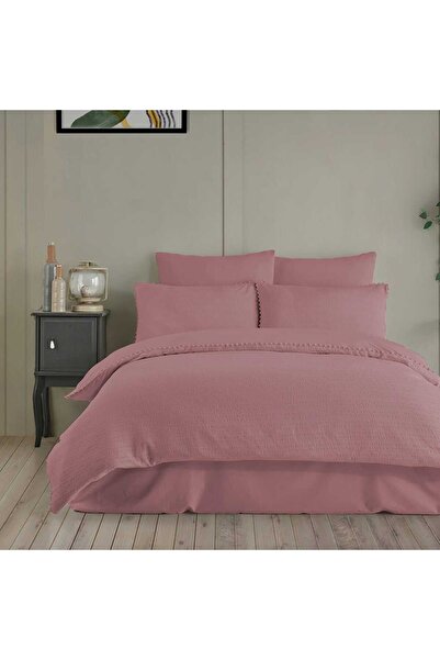 Altınbaşak Gofreli Fitilli Saten Çift Kişilik Nevresim Takımı Emboss Anew