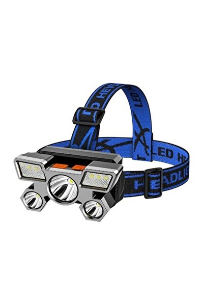 SIHOiSi Lanternă frontală, ABS, LED, IPX46, Gri/Albastru