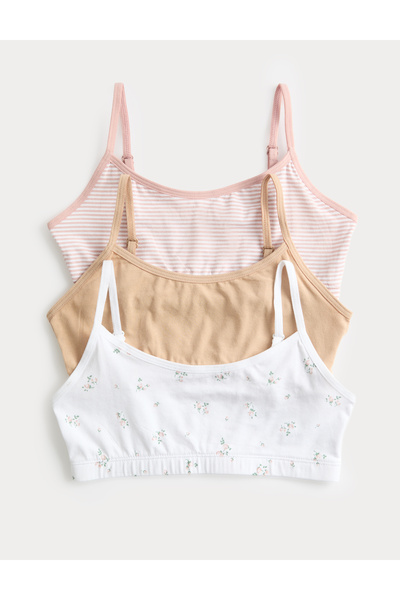 Marks & Spencer 3’lü Pamuklu Crop Atlet Seti (6-16 Yaş)