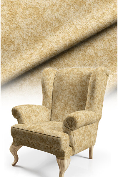 CANİLA Modern Honeycomb Patterned Digital Printed Upholstery Fabric Cotton Lined Soft Buttoned Short Pile Fabric