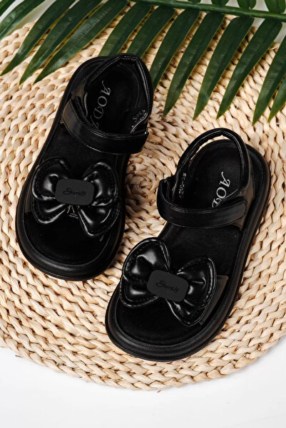 Zaira Sandale fete negre din piele ecologica Christine #22229 - 35