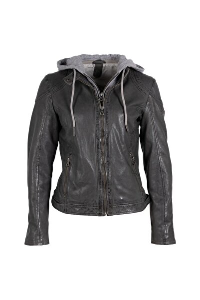mauritius Geaca de Piele Dama Gipsy Gri Inchis GWAnni