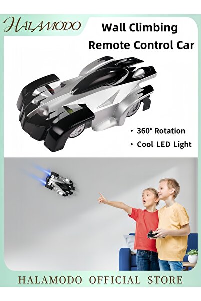 HALAMODO سيارة تحكم عن بعد لتسلق الجدران، وضع مزدوج، دوران 360 درجة، سيارة حر...