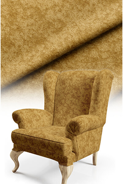 CANİLA Modern Honeycomb Patterned Digital Printed Upholstery Fabric Cotton Lined Soft Buttoned Short Pile Fabric