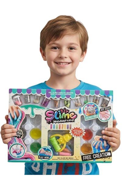 Premium مجموعة أدوات ورشة عمل صنع السلايم للأطفال - مجموعة كاملة لصنع السلايم...