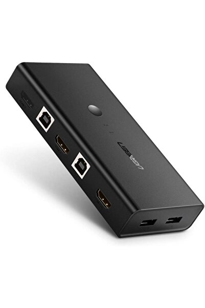 Ugreen 4K HDMI KVM Switch 2-in-1, 2xHDMI In, 1xHDMI Out, 2xUSB-A 2.0, 2xUSB-A...