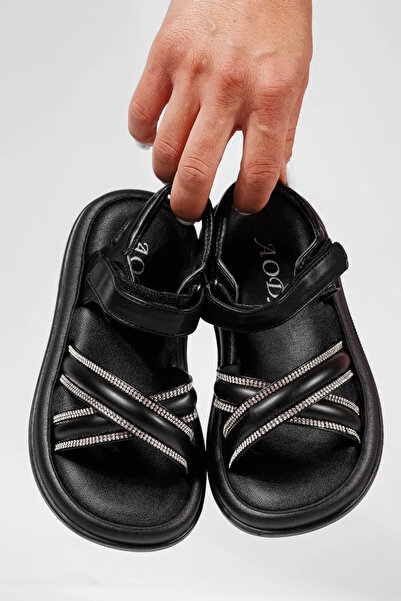 Zaira Μαύρα γυναικεία σανδάλια από οικολογικό δέρμα Laura2 #22222 - 31