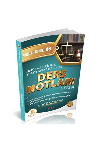HUKAL HMGS-HAKİMLİK Borçlar Hukuku Özel Hükümler Ders Notları Savaş Yayınları 2026