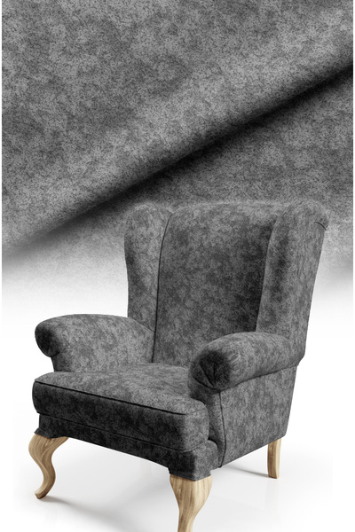 CANİLA Modern Honeycomb Patterned Digital Printed Upholstery Fabric Cotton Lined Soft Buttoned Short Pile Fabric