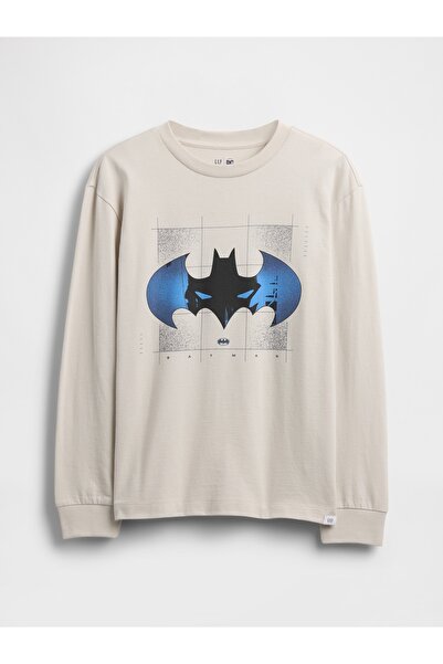 GAP Erkek Çocuk Bej DC™ Relaxed Grafik Baskılı T-Shirt