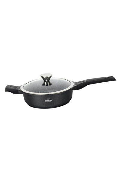 Bohmann Tigaie cu mâner detașabil, 24 cm, aluminiu turnat, Bohmann, antiaderentă, compatibilă cu inducția