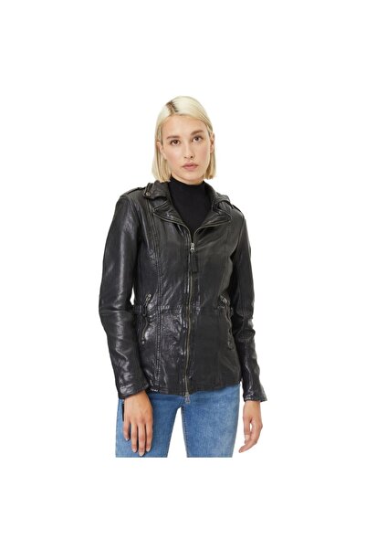 mauritius Women's Gipsy Black Leather Jacket GWYelli