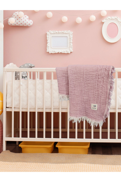RUKİYE YAVUZ Pamuk Pazen Muslin Baby Blanket Tv Blanket 4 Layers, Oeko-Tex, Pure Cotton 120X130 cm