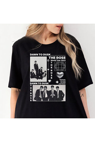 barsdepo Tricou cu imprimeu album de rock dual, tricou oversize unisex pentru...