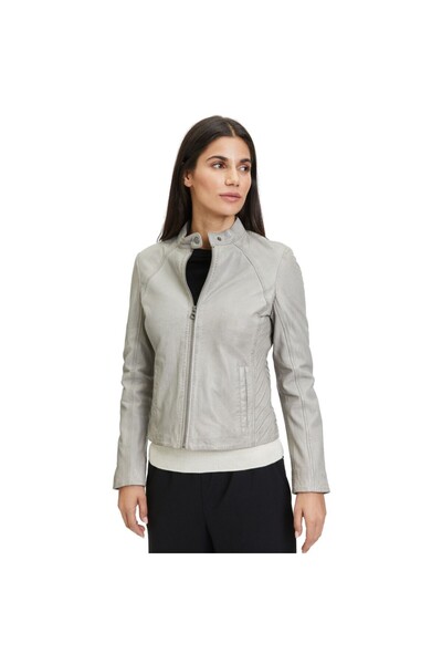 mauritius Geaca de Piele Dama Gipsy Gri Argintiu GWCharu