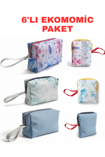 NS reliable 6-DELIČNI EKONOMSKI SET Putni organizator za šminku, torba za šmi...