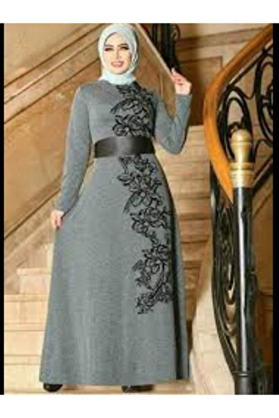 SWAN.AE Winter, Dress, delicate Embroidery, Leather Belt, Felt Fabric, Chic