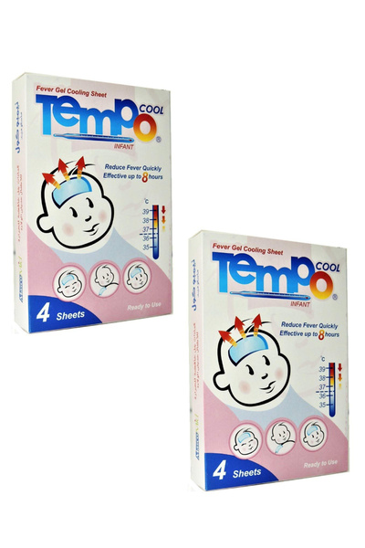 Mascomid ملاءات تبريد جل تيمبو كول للأطفال الرضع (4 ملاءات، قطعتان)