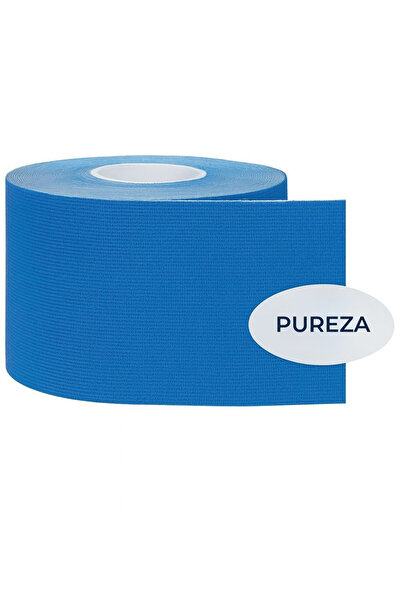 PUREZA Kinesiyolojik Bandı Mavi/Sporcu Bantı, Ağrı için Kas Bandı Su ve Ter geçirmez| 5cmx5cm
