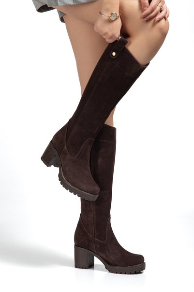Elile Shoes Genuine Leather Women's Winter Boots from Size 36 to Size 41