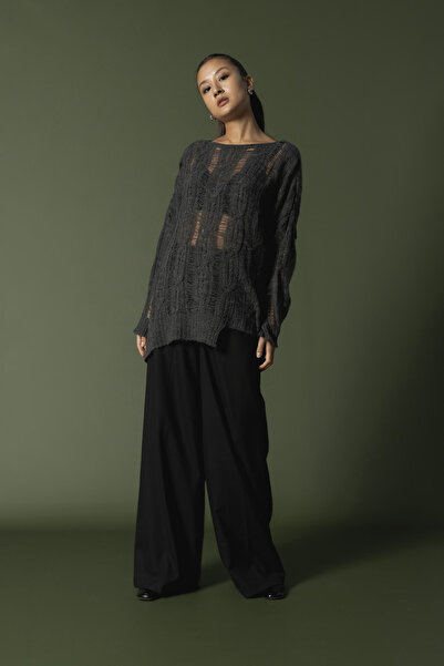 Nisan Pulover ajurat cu împletituri de păr