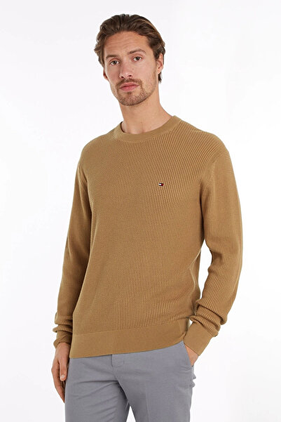 Tommy Hilfiger سترة STRUCTURE CREW NK للرجال باللون الكاكي MW0MW36525RBC