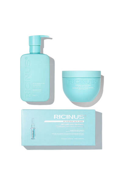 Ricinus Set reparator și regenerator: Șampon, Mască și Fiole
