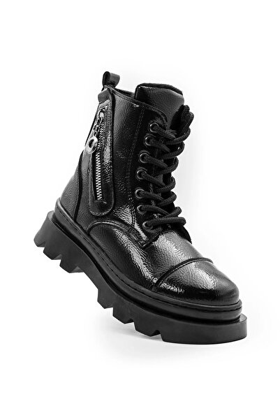 BORNAY Kız Çocuk Souğuk Havaya Ve Suya Dayanıklı İçi Tüylü Kırışık Rugan Yuva...