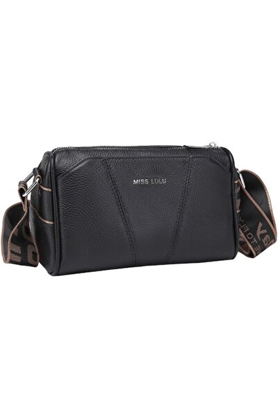 Miss Lulu Γυναικεία δερμάτινη τσάντα χιαστί