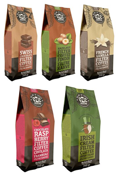 Ozeline Aromalı Filtre Kahve Seti 5'li 250G