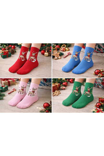 yamanlar socks 4 قطع من جوارب عيد الميلاد بنمط مختلط للجنسين