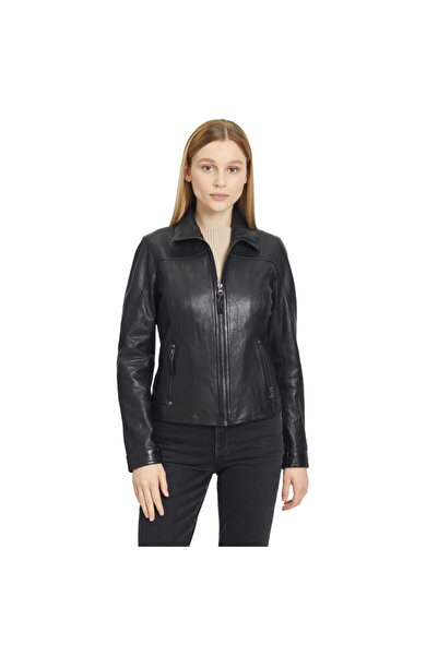 mauritius Women's Gipsy Black Leather Jacket GWCaitlin