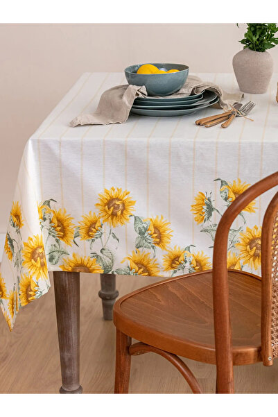 LC Waikiki Lcw Home Yellow Sunflower Patterned Tablecloth 150X200 cm