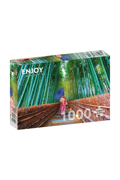 Enjoy Puzzle Puzzle 1000 de piese - Femeie asiatică în pădurea de bambus