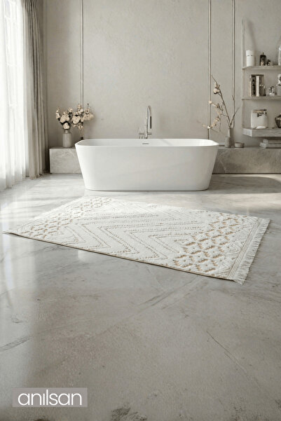 Anılsan Karya Sarı Büyük Ayak Havlusu - 70x130Cm , 800GR %100 Pamuk, Spa Ve Otel Banyo Paspası