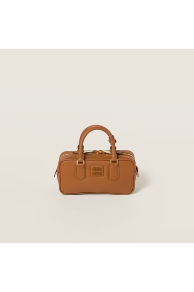 Miu Miu Arcadie Leather Crossbody Hobo Handbag Women Camera With Top Handle