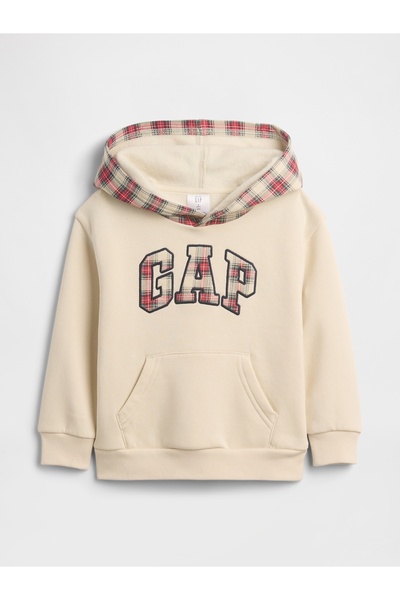 GAP Erkek Bebek Bej Relaxed Logo Sweatshirt