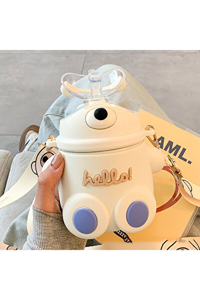 Ominii 520ml Stainless Steel 316 Thermos Cup Cute Cartoon Big Belly Cup Large...