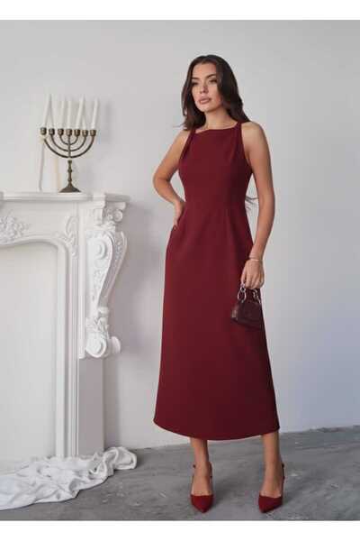 Swass فستان دونا باللون العنابي