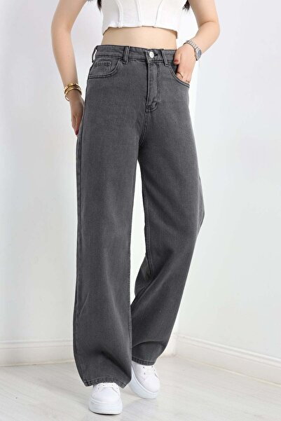 sion jeans Grey Palazzo Loose Grey Color Women's Denim Jeans Pants
