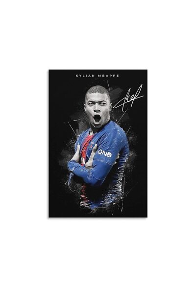 ALAYRA International ملصق ألايرا كيليان مبابي 1 ملصق قماشي بدون إطار: 12 × 18...