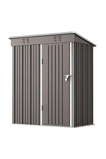 Egardenkart مخزن خارجي معدني - رمادي فاتح، 5 × 3 قدم (مع التركيب)
