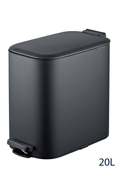 genernic سلة مهملات بدواسة سعة 20 لترًا مع غطاء إغلاق ناعم - سلة مهملات بدواس...