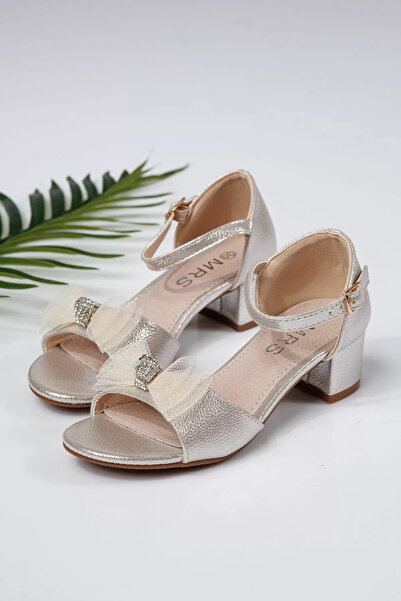 Zaira Μπεζ σανδάλια για κορίτσια από οικολογικό δέρμα Raluca #21956 - 36