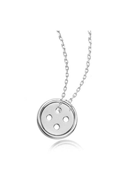 aeneas Button Necklace - Silver 925