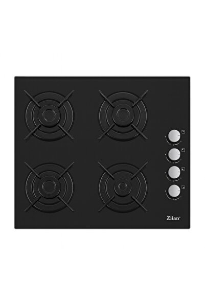 Zilan Built-in Glass Hob 4 Burners, 7.35 kW, Electric Ignition, LPG Convertible, ZLN 0058, Black