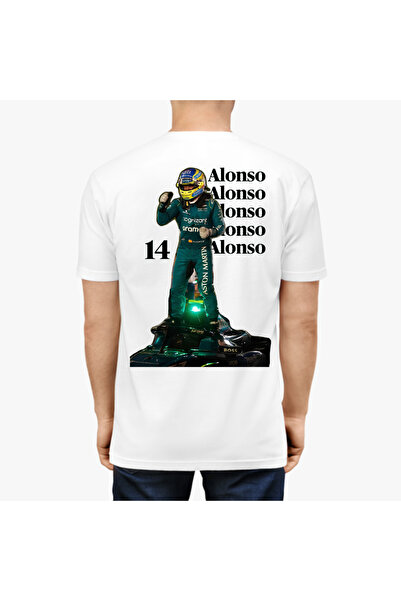 MAGORS FERNANDO ALONSO BUMBAC IMPRIMAT Mânecă scurtă CORTĂ REGULARĂ F1 tricou