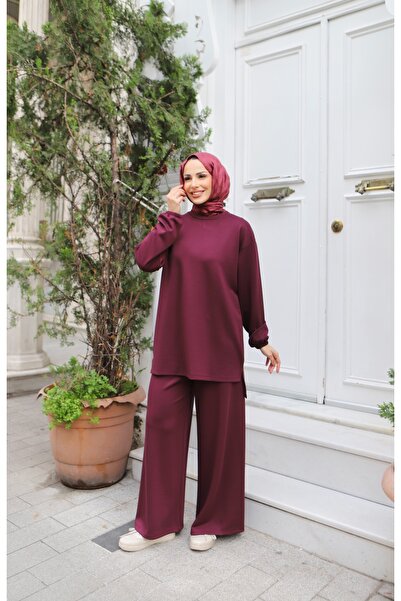 NİSUM MODA Wide Leg Double Modal Suit