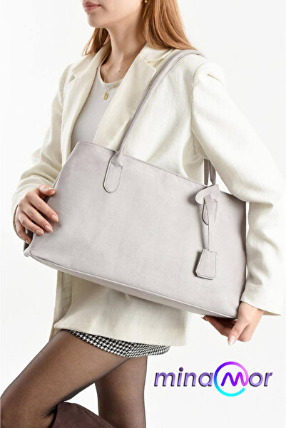 Minamor حقيبة كبيرة من جلد الغزال للنساء